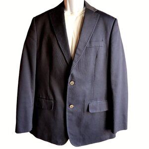 Stafford Men's Navy Straight Stitch Blazer 100% Pima Cotton 40L